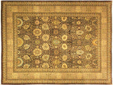 handmade Traditional Veg Dye Brown Tan Hand Knotted RECTANGLE 100% WOOL area rug 10x14